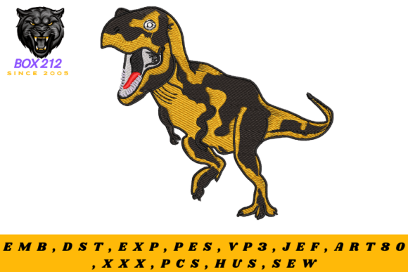 Dino Delight Embroidery Design