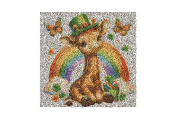 Unicorn St. Patrick’s Day Butterfly Embroidery