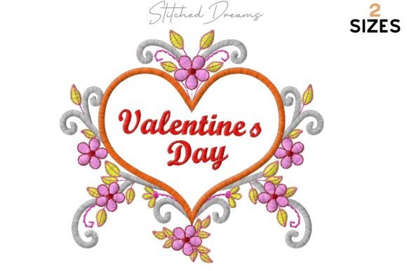 Valentine's Heart Embroidery Design
